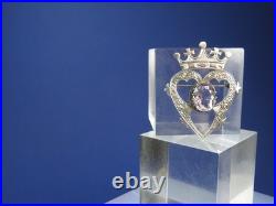 Vintage Scottish Silver & Amethyst Large Iona Luckenbooth Brooch John Hart 1960