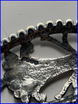 Vintage Scottish Solid Silver Hallmark Ortak Silvercraft Paisley Brooch 1992