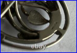 Vintage Scottish Sterling Silver Art Nouveau Brooch By Ola Gorie, Orkney