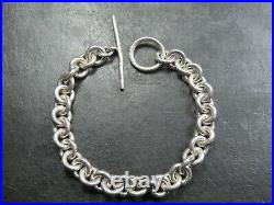 Vintage Scottish Sterling Silver Cable Link Bracelet 2001