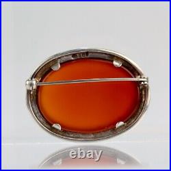 Vintage Scottish Sterling Silver & Carnelian Brooch or Pin Kilt