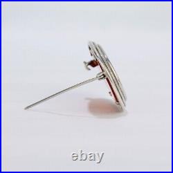 Vintage Scottish Sterling Silver & Carnelian Brooch or Pin Kilt