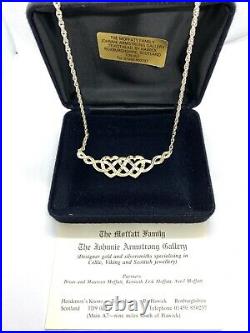 Vintage Scottish Sterling Silver Eternal Knot Necklace by Kenneth Erik Moffatt