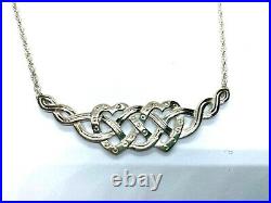 Vintage Scottish Sterling Silver Eternal Knot Necklace by Kenneth Erik Moffatt