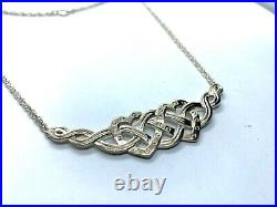 Vintage Scottish Sterling Silver Eternal Knot Necklace by Kenneth Erik Moffatt