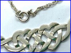Vintage Scottish Sterling Silver Eternal Knot Necklace by Kenneth Erik Moffatt