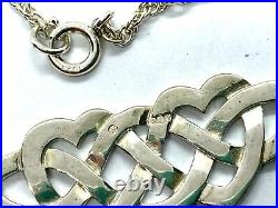 Vintage Scottish Sterling Silver Eternal Knot Necklace by Kenneth Erik Moffatt