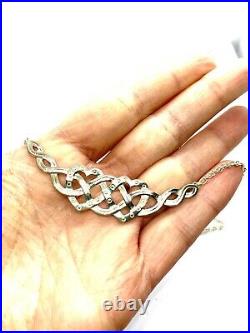 Vintage Scottish Sterling Silver Eternal Knot Necklace by Kenneth Erik Moffatt