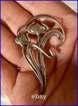 Vintage Scottish Sterling Silver Floral Brooch Malcolm Gray (Ortak)