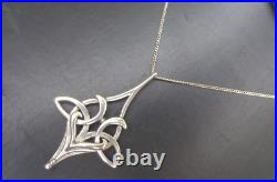 Vintage Scottish Sterling Silver Kells Bird Pendant & 18 Chain Ola Gorie Orkney