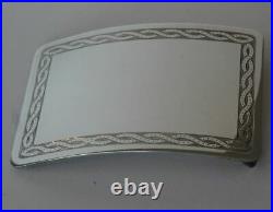 Vintage Scottish Sterling Silver Kilt Belt Buckle, Edinburgh, Highland Dress