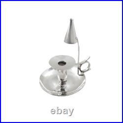 Vintage Scottish Sterling Silver Modernist Chamberstick 1977