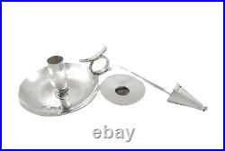 Vintage Scottish Sterling Silver Modernist Chamberstick 1977
