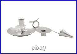 Vintage Scottish Sterling Silver Modernist Chamberstick 1977
