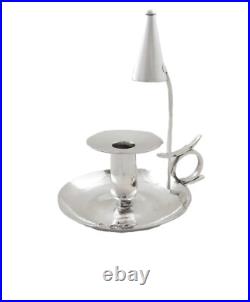 Vintage Scottish Sterling Silver Modernist Chamberstick 1977