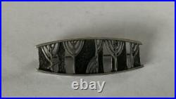 Vintage Scottish Sterling Silver Vikings Ingibiorg Long Brooch By Ola Gorie