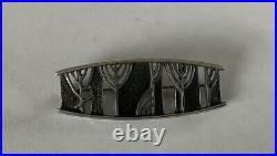 Vintage Scottish Sterling Silver Vikings Ingibiorg Long Brooch By Ola Gorie