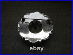 Vintage Scottish WBS Silver Sterling Large 28ct Citrine Kilt Pin Brooch c1967