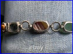 Vintage Scottish silver Agate bracelet 1930's-40's