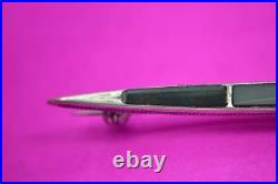 Vintage Scottish sterling silver Brooch Hardstone Sword R A Edinburgh 1965