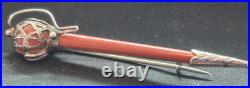 Vintage Scottish sterling silver & agate dirk brooch kilt pin sword