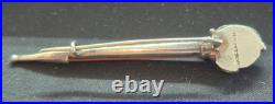 Vintage Scottish sterling silver & agate dirk brooch kilt pin sword
