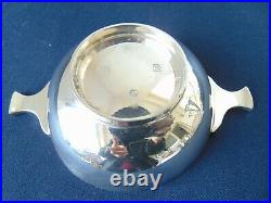 Vintage Scottish sterling silver whisky cup quaich Edinburgh 1970, 110 grams