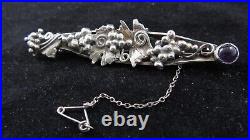 Vintage Silver Grapevine brooch Sheana Stephen Edinburgh Silversmith Scottish