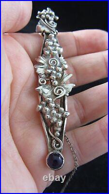 Vintage Silver Grapevine brooch Sheana Stephen Edinburgh Silversmith Scottish