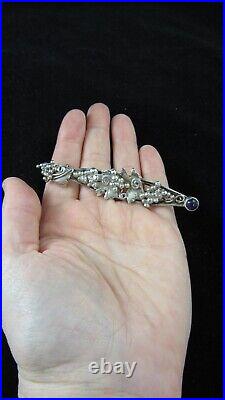 Vintage Silver Grapevine brooch Sheana Stephen Edinburgh Silversmith Scottish