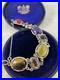 Vintage Silver Scottish Agate Stone Bracelet Citrine with safety chain 7.5