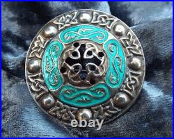 Vintage Solid Sterling Silver Brooch, (1948) Scottish Celtic Knot Design