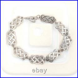 Vintage Sterling Silver Bracelet Malcolm Gray Celtic Knot Scottish Hallmarked