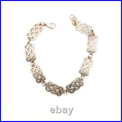 Vintage Sterling Silver Bracelet Malcolm Gray Celtic Knot Scottish Hallmarked