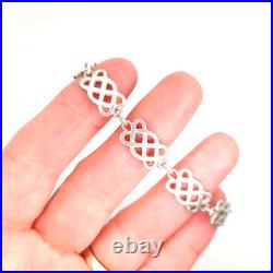 Vintage Sterling Silver Bracelet Malcolm Gray Celtic Knot Scottish Hallmarked