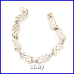 Vintage Sterling Silver Bracelet Malcolm Gray Celtic Knot Scottish Hallmarked