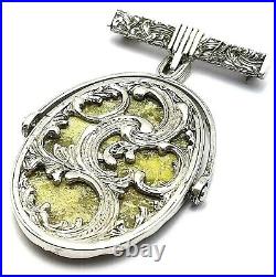 Vintage Sterling Silver Hallmarked Scottish Connemara Marble Spinning Brooch