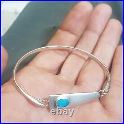 Vintage Sterling Silver Kit Heath Scottish Bangle Set with Turquoise UK Hallmark