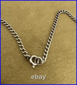 Vintage Sterling Silver Scottish Agate Necklace Banded Montrose Chrysoprase 16in