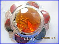 Vintage Sterling Silver Scottish Brooch, Cluster, 4.3 CM Across, 15.3 Gram