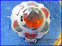 Vintage Sterling Silver Scottish Brooch, Cluster, 4.3 CM Across, 15.3 Gram