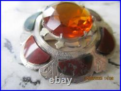 Vintage Sterling Silver Scottish Brooch, Cluster, 4.3 CM Across, 15.3 Gram