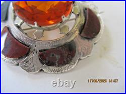Vintage Sterling Silver Scottish Brooch, Cluster, 4.3 CM Across, 15.3 Gram