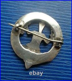 Vintage Sterling Silver Scottish Brooch or Badge c. 1940/50s Clan MURRAY