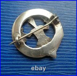 Vintage Sterling Silver Scottish Brooch or Badge c. 1940/50s Clan MURRAY