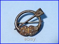 Vintage Sterling Silver Scottish Celtic Penannular Brooch Antique #ESKR25
