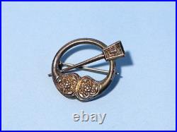 Vintage Sterling Silver Scottish Celtic Penannular Brooch Antique #ESKR25