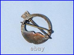 Vintage Sterling Silver Scottish Celtic Penannular Brooch Antique #ESKR25