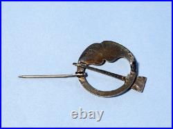 Vintage Sterling Silver Scottish Celtic Penannular Brooch Antique #ESKR25