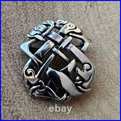 Vintage Sterling Silver Scottish Malcolm Gray Ortak Zoomorphic Brooch